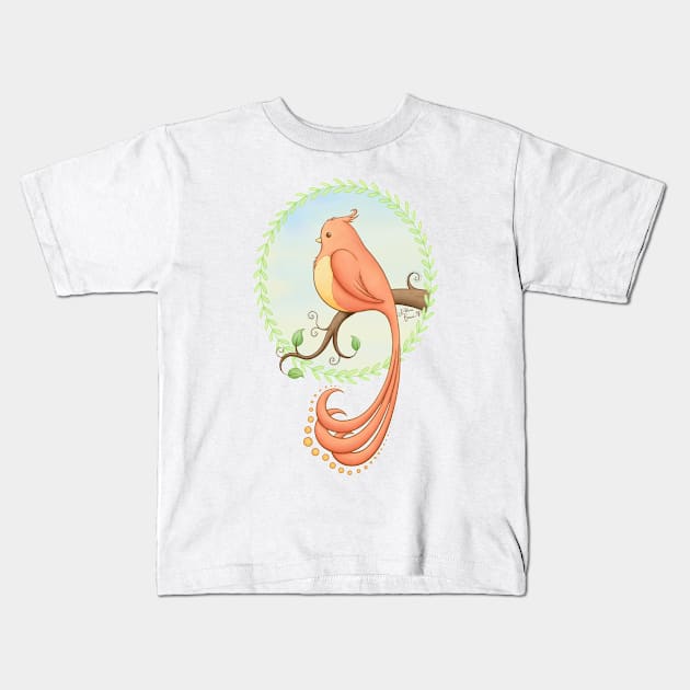 Chubby bird Kids T-Shirt by SilveryDreams